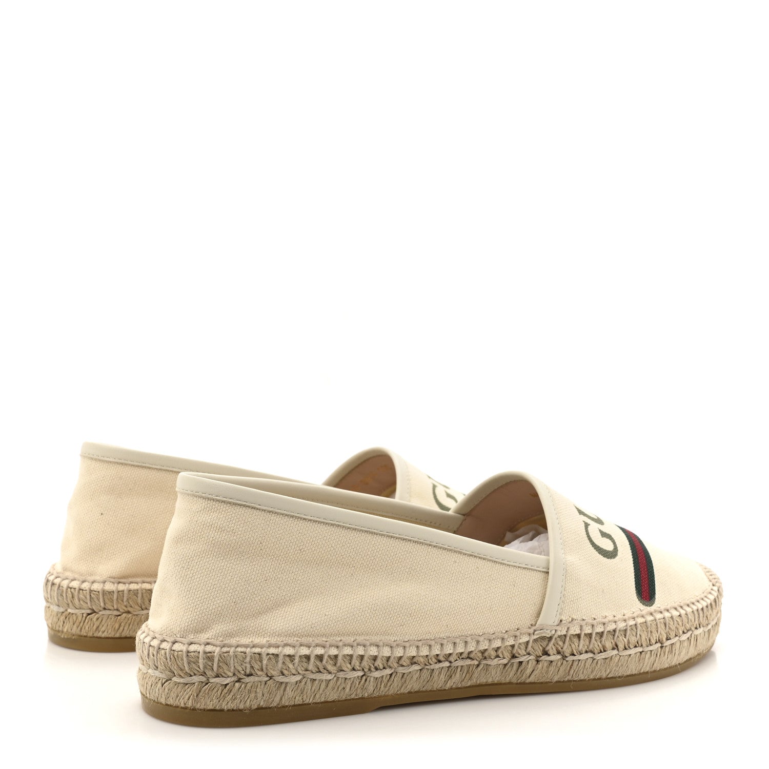 Gucci Canvas Logo Espadrilles 39.5 Greggio White 5 of 10
