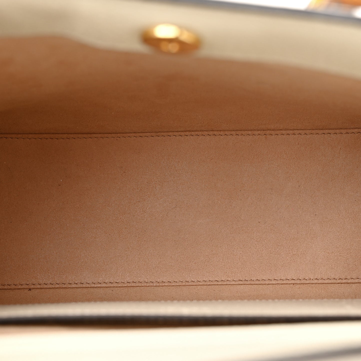 Textured Dollar Calfskin Web Small Diana Tote Bag Mystic White