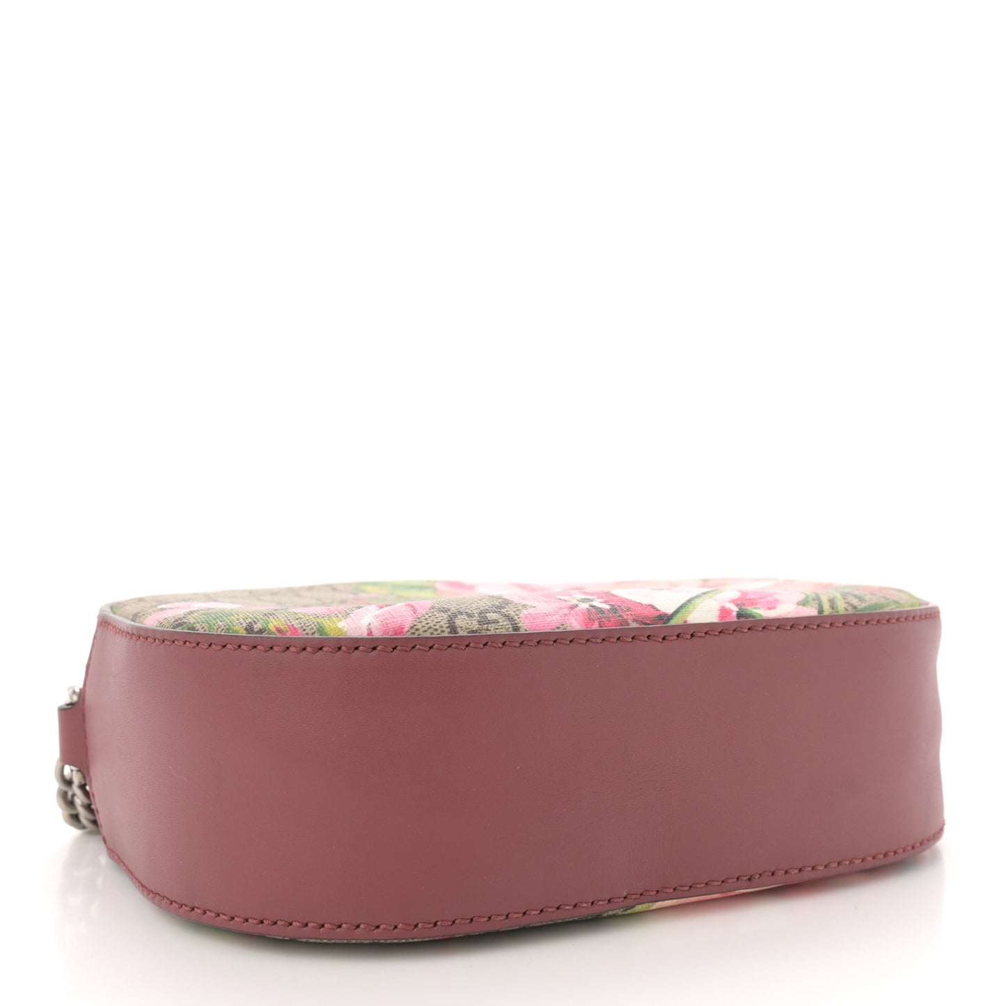 GG Supreme Monogram Blooms Mini Chain Shoulder Bag Beige Multicolor Dry Rose