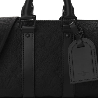 Louis Vuitton Monogram Taurillon Keepall Bandouliere 25 Black 7 of 10