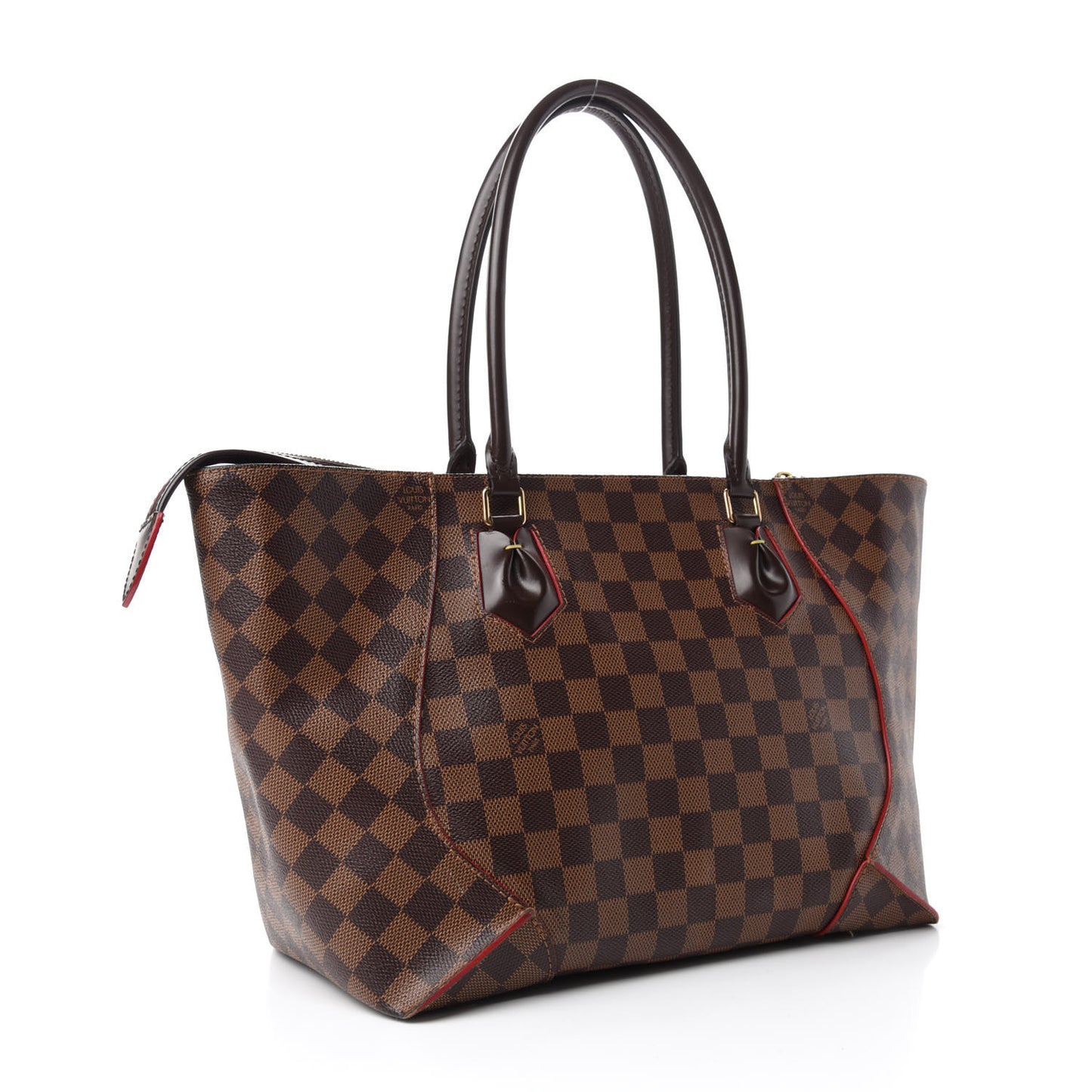 Damier Ebene Caissa Tote MM Cherry