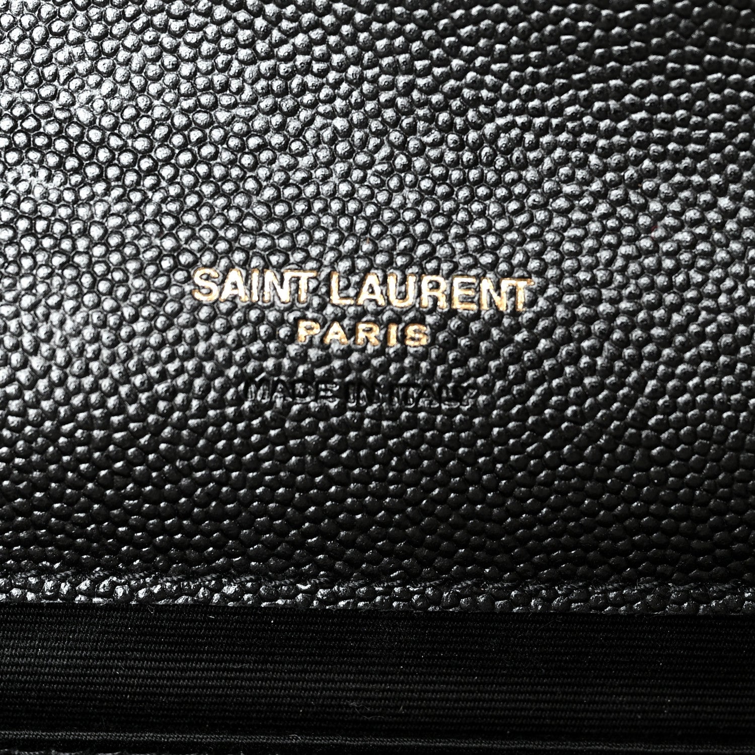 Saint Laurent Grain De Poudre Matelasse Chevron Monogram Envelope Clutch Black 7 of 11