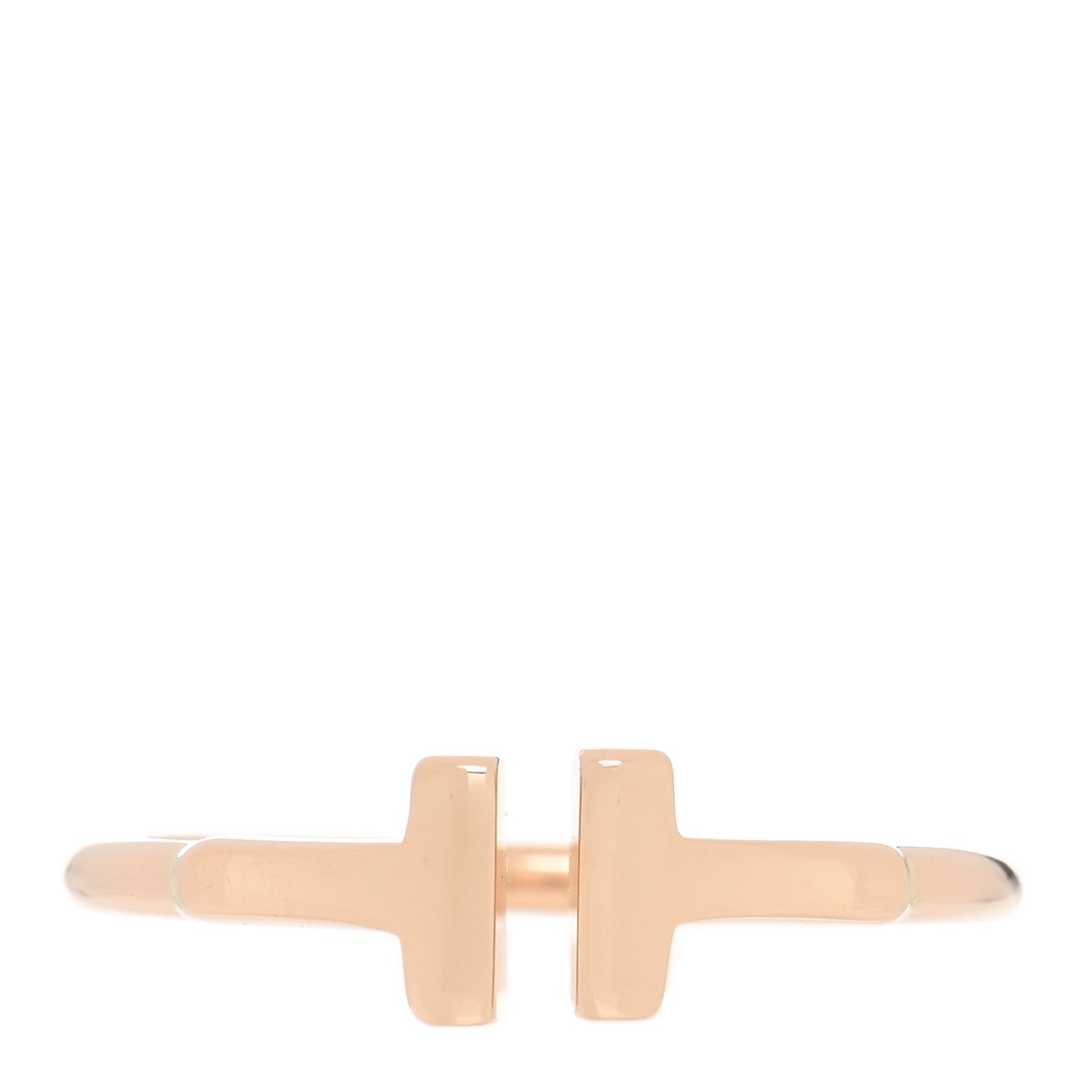 Tiffany 18K Rose Gold T Wire Ring 54 7 1 of 5