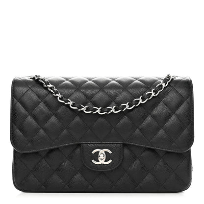 Chanel Caviar Quilted Jumbo Double Flap Black 1 of 12