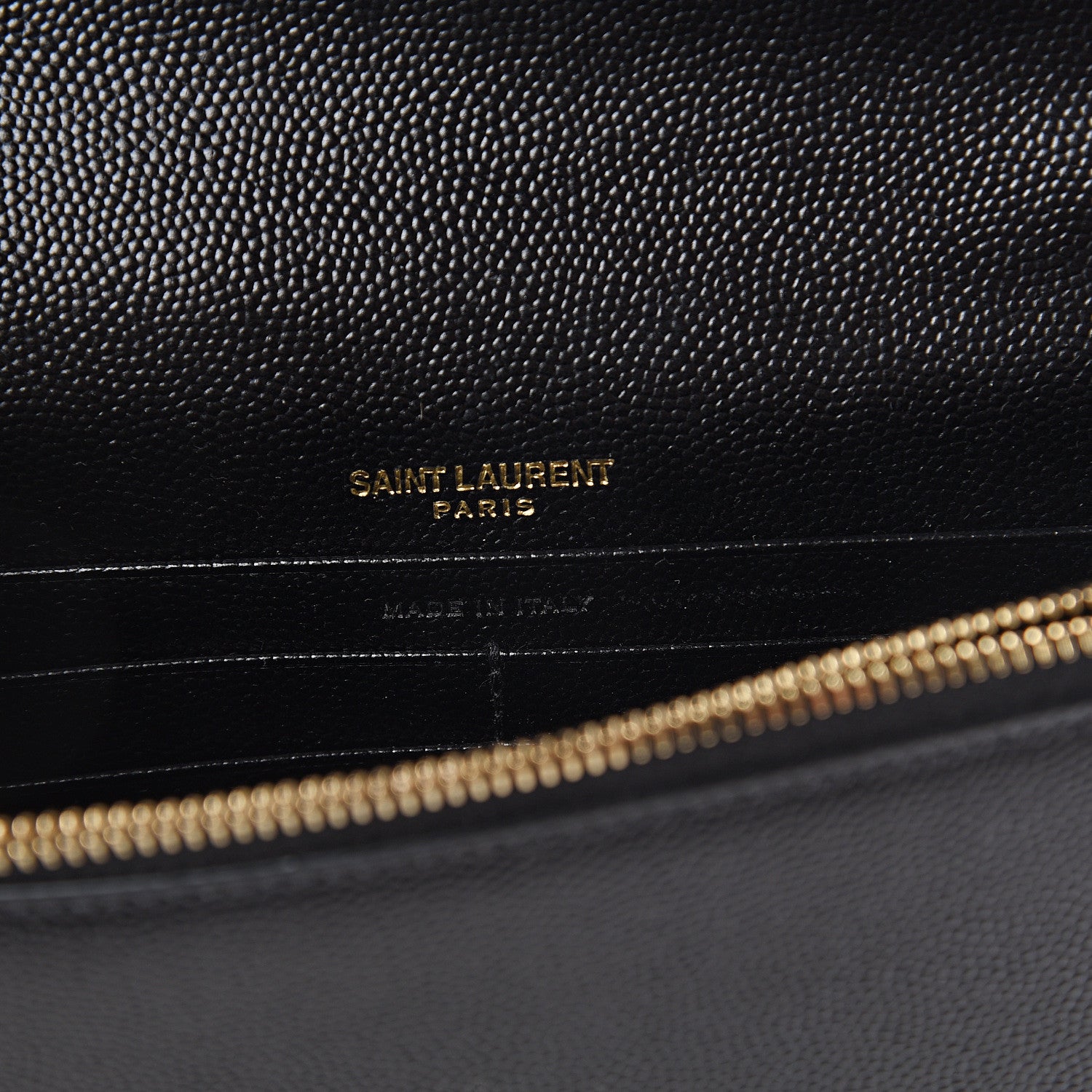 Saint Laurent Grain De Poudre Classic Monogram Kate Tassel Chain Wallet Black 5 of 7
