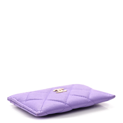 Chanel Caviar Quilted Card Holder Purple 4 of 10