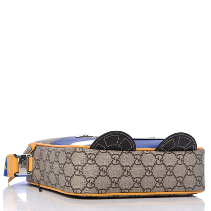 Gucci GG Supreme Monogram Kids Car Crossbody Bag Blue Yellow 4 of 10