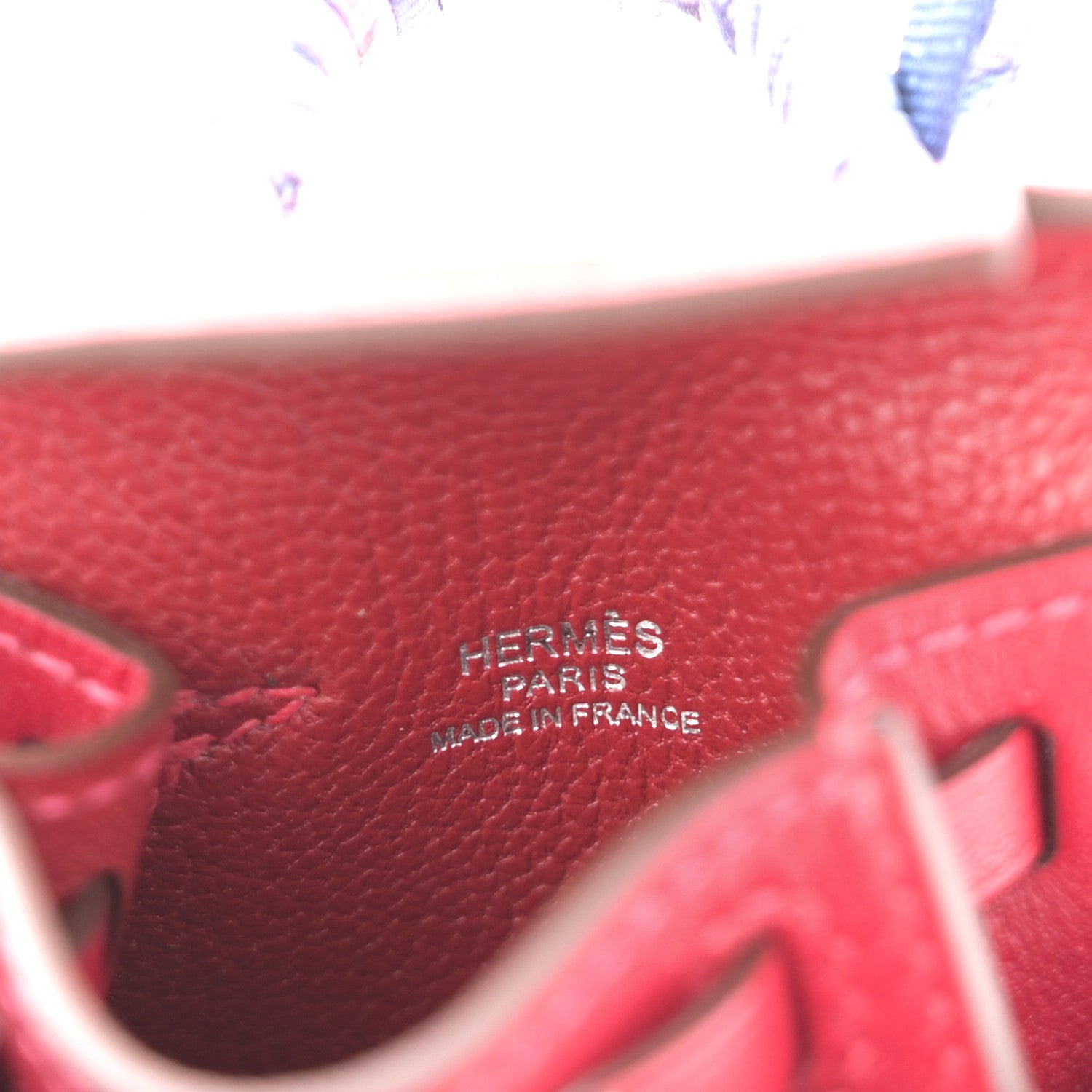 Hermes Tadelakt Mini Kelly Twilly Bag Charm Rouge Vif 4 of 6