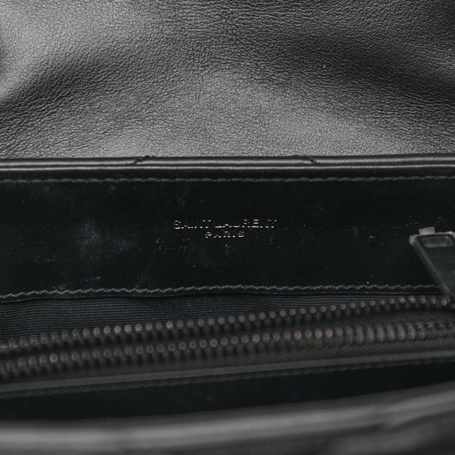 Saint Laurent Calfskin Y Quilted Monogram Monochrome Small Loulou Chain Satchel Black 7 of 15