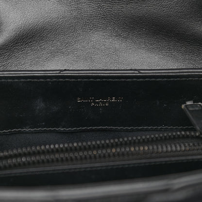 Saint Laurent Calfskin Y Quilted Monogram Monochrome Small Loulou Chain Satchel Black 7 of 15
