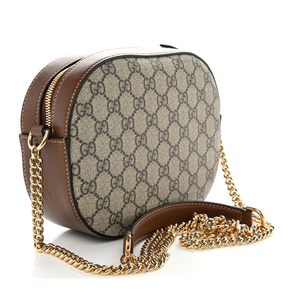Gucci GG Supreme Monogram Cuoio Toscano Mini Chain Shoulder Bag Beige Ebony Cuir 3 of 10