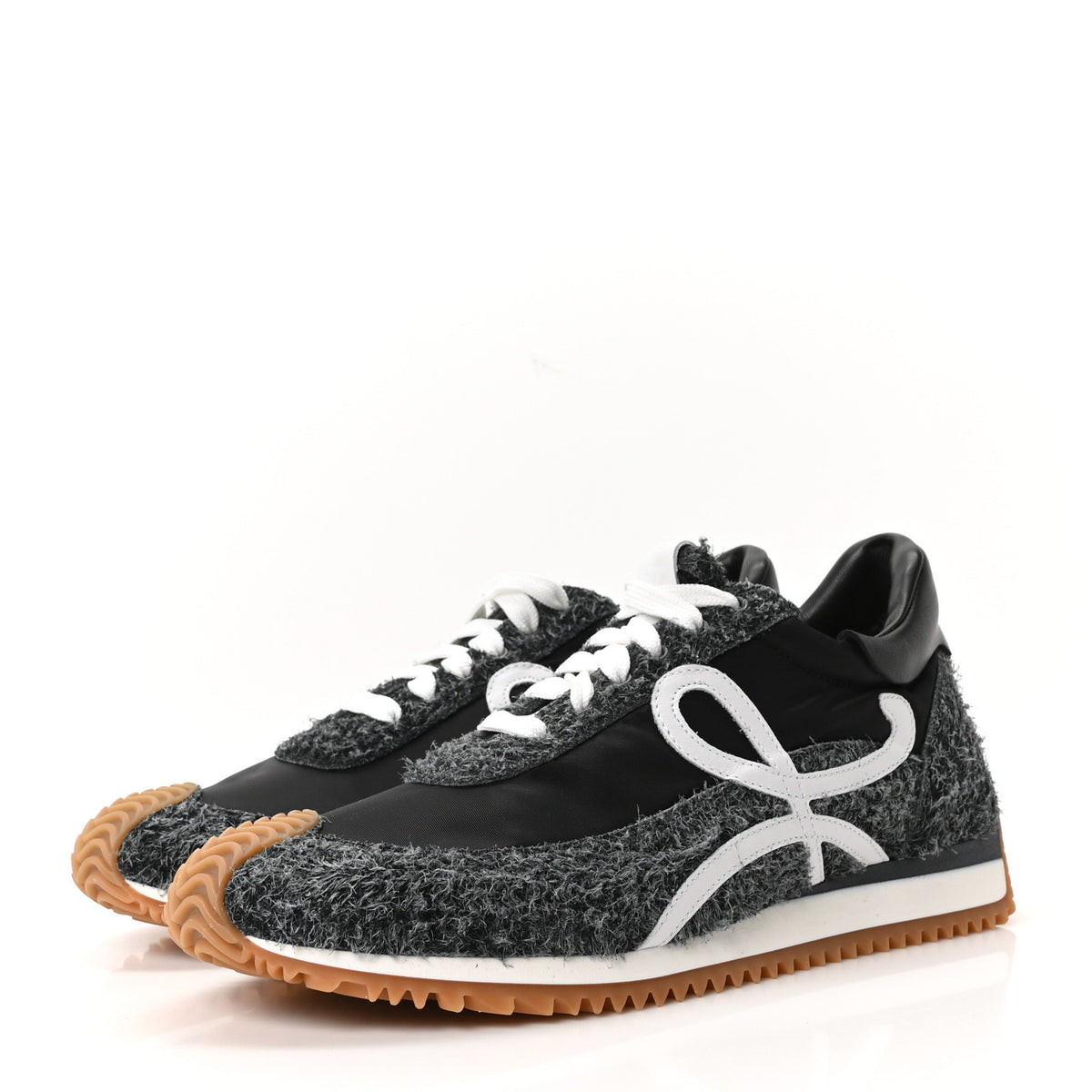 Loewe Brushed Suede Nylon Flow Runners Sneakers 40 Raw Denim 4 of 10
