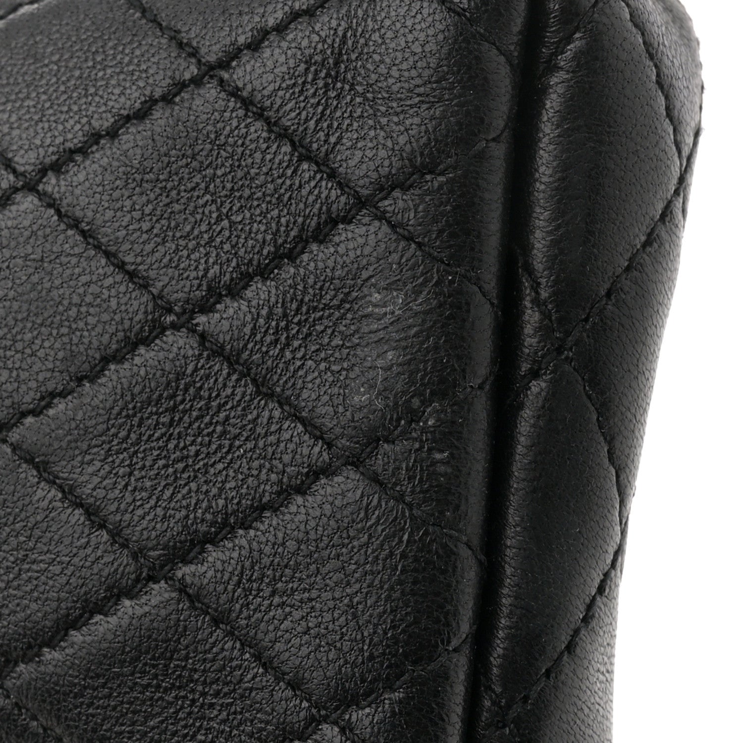 Saint Laurent Lambskin Quilted Gaby Zipped Pouch Black 11 of 12