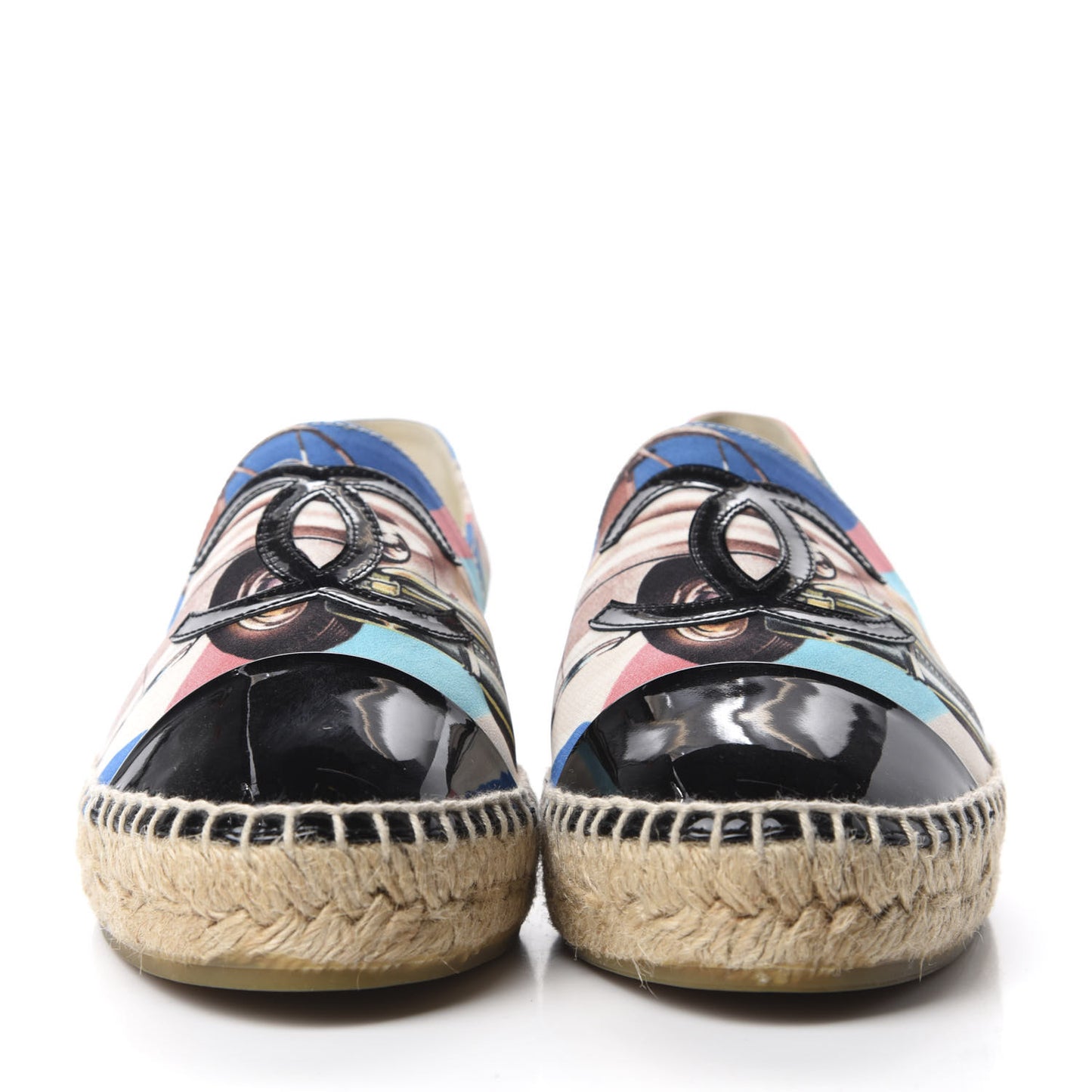 Fabric Patent CC Espadrilles 37 Multicolor Black