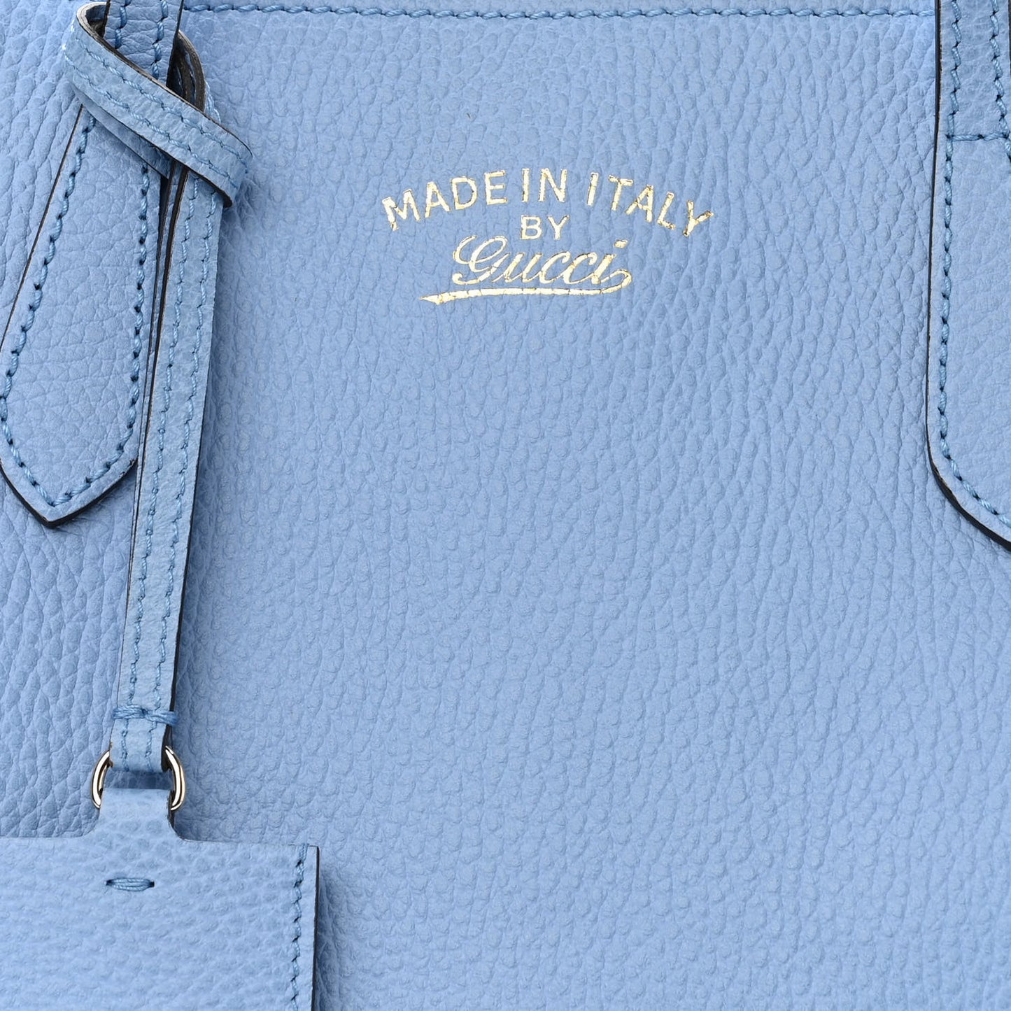 Dollar Calfskin Small Swing Tote Mineral Blue