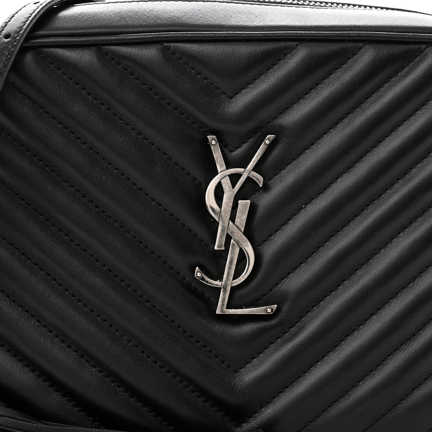Calfskin Matelasse Monogram Lou Camera Bag Black
