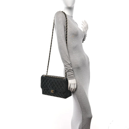Chanel Caviar Quilted Jumbo Double Flap Black 2 of 10