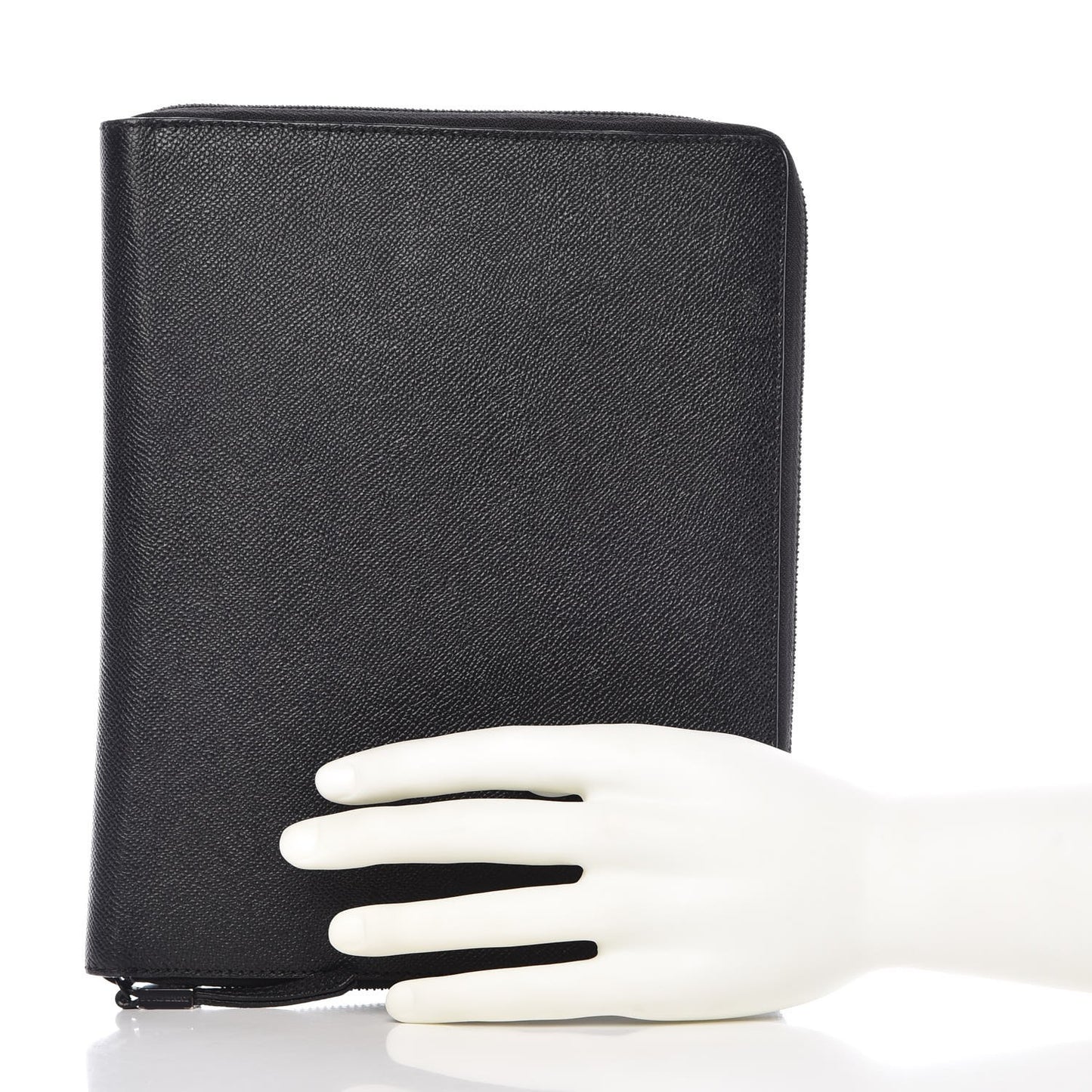 Grainy Calfskin Zip Tablet iPad Case Black