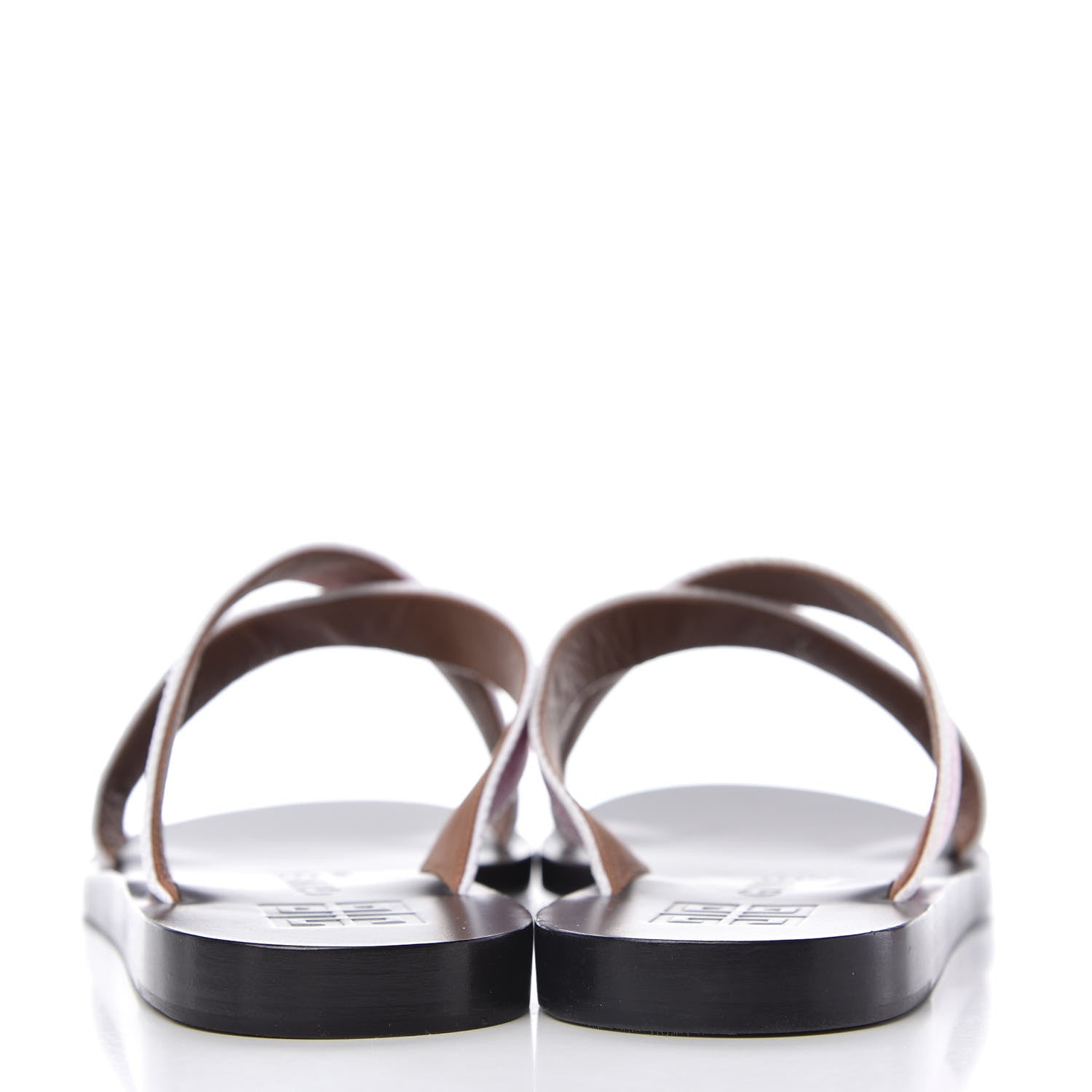 Givenchy Grosgrain Cross Logo Ankle Strap Sandals 36 Pink White 5 of 11