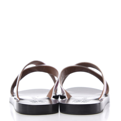 Givenchy Grosgrain Cross Logo Ankle Strap Sandals 36 Pink White 5 of 11