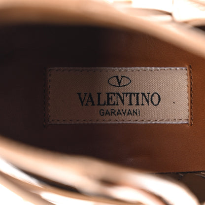 Valentino Garavani Grained Calfskin Rockstud Single Buckle 35mm Cowboy Ankle Boots 39.5 Nocciola 7 of 9