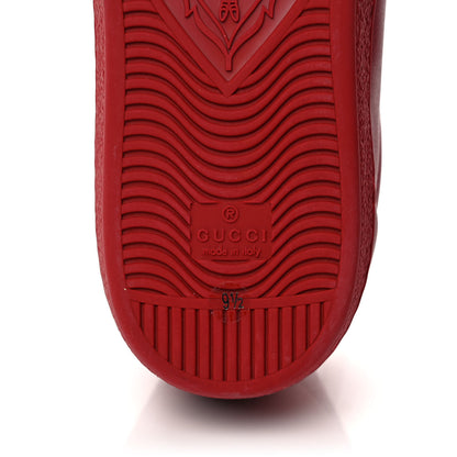 Gucci Calfskin Miro Soft Interlocking G Perforated Mens Ace Sneakers 9.5 Hibiscus Red Red Vintage 7 of 10