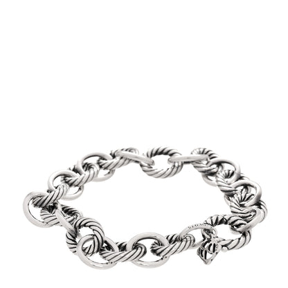 David Yurman Sterling Silver 10mm Medium Oval Link Bracelet 3 of 5