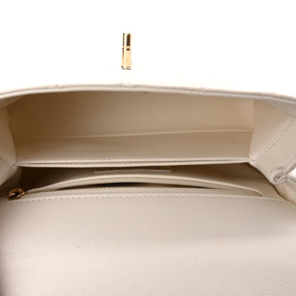 Chanel Caviar Quilted Mini Coco Handle Flap White 4 of 9