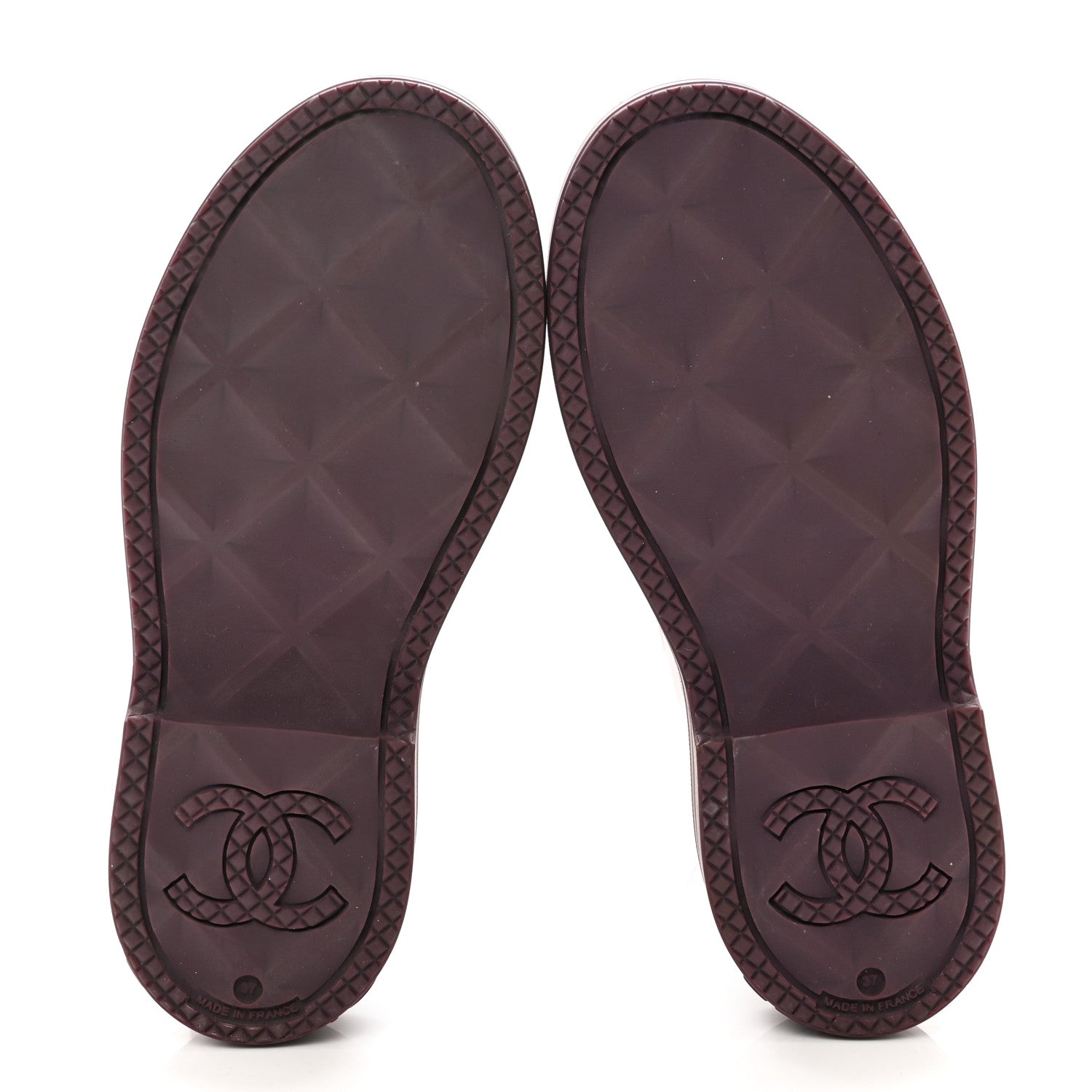 Chanel Caoutchouk CC High Boots 37 Dark Purple 5 of 8
