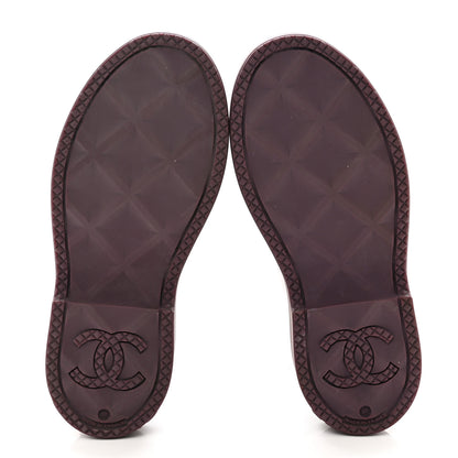 Chanel Caoutchouk CC High Boots 37 Dark Purple 5 of 8