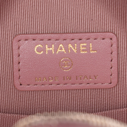 Chanel Iridescent Caviar Quilted Round Clutch With Chain Pink 6 of 8