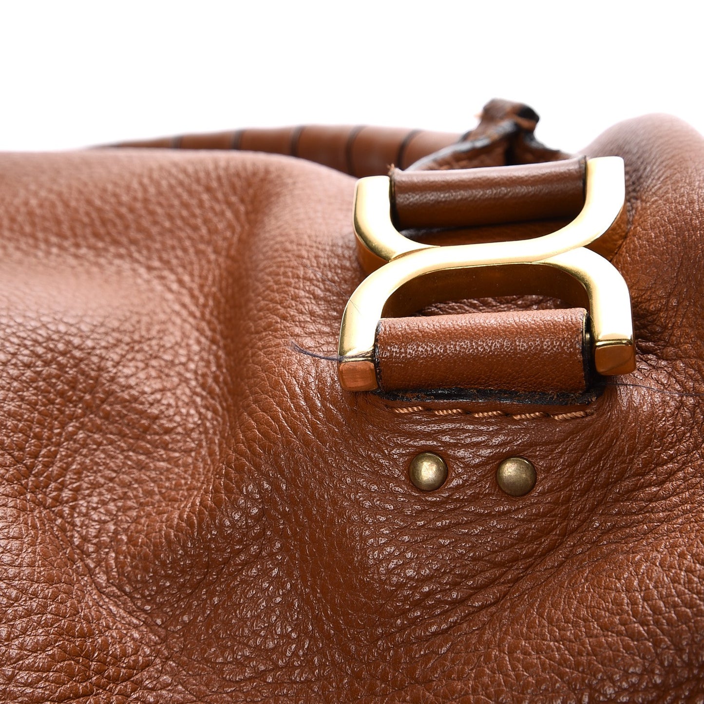 Calfskin Large Marcie Satchel Tan