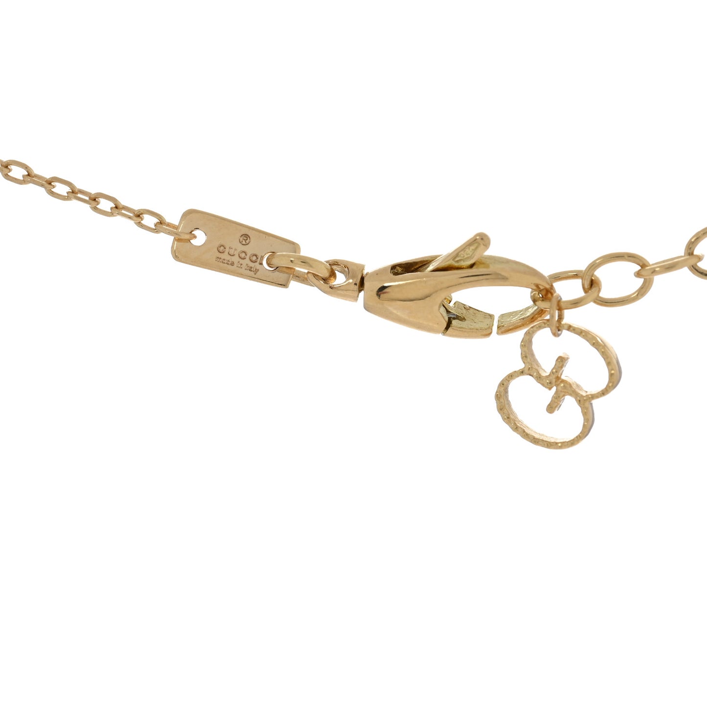 18K Yellow Gold Diamond Turquoise Le Marche Des Merveilles Feline Pendant Necklace