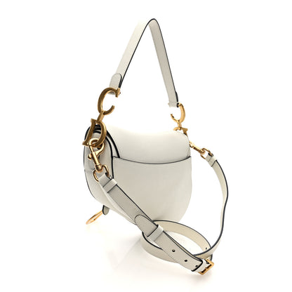 Christian Dior Grained Calfskin Saddle Bag With Strap Latte 3 of 10