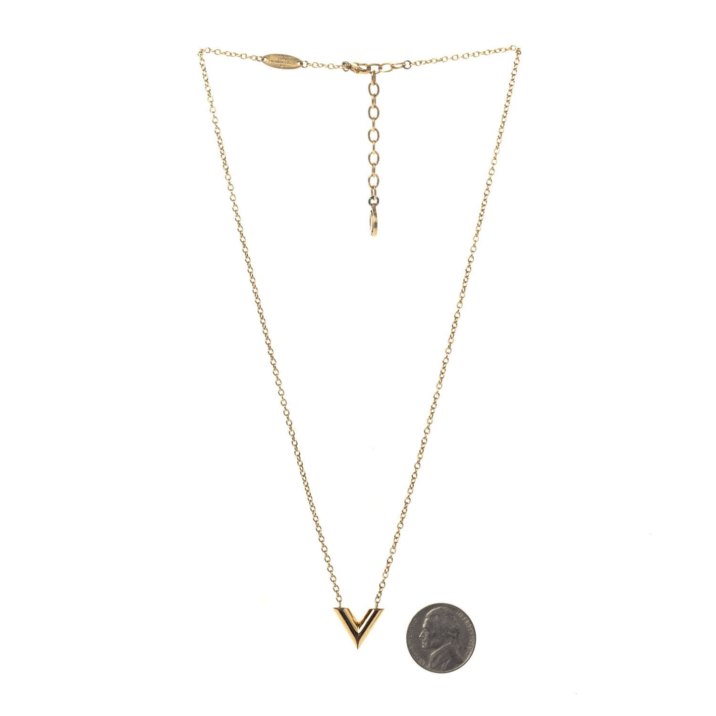 Essential V Necklace Gold