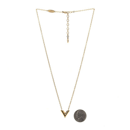 Louis Vuitton Essential V Necklace Gold 2 of 6