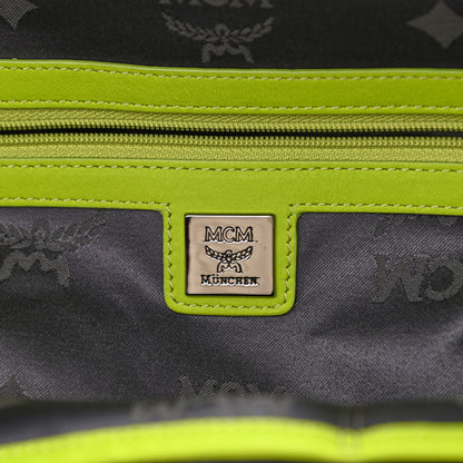 MCM Visetos Crown Stud Medium Stark Backpack Green 7 of 12