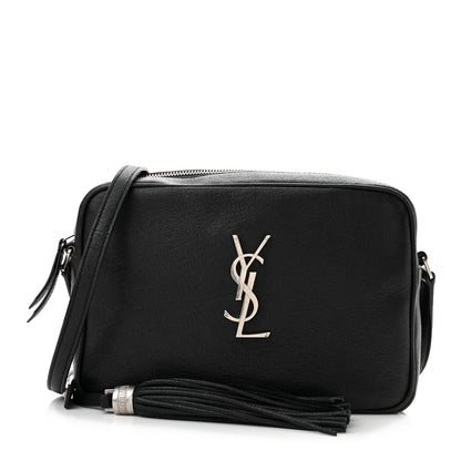 Saint Laurent Grained Lambskin Monogram Lou Camera Bag Black 1 of 11