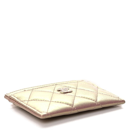 Chanel Iridescent Calfskin Quilted Card Holder Pink 4 of 9