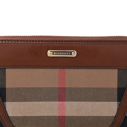 Burberry House Check Bridle Calfskin Ziggy Zip Around Wallet Dark Tan 11 of 11