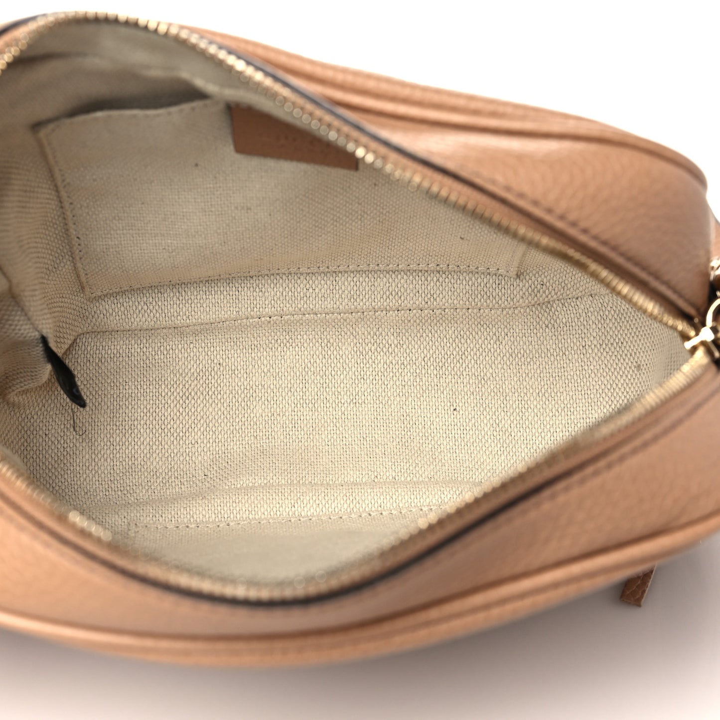 Pebbled Calfskin Small Soho Disco Bag Rose Beige