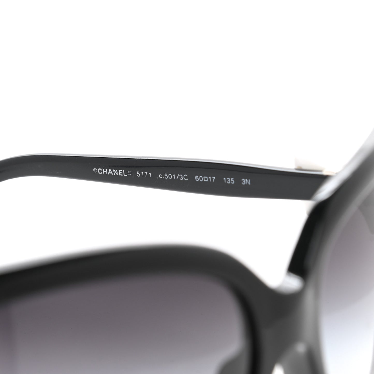 Acetate CC Bow Sunglasses 5171 Black White