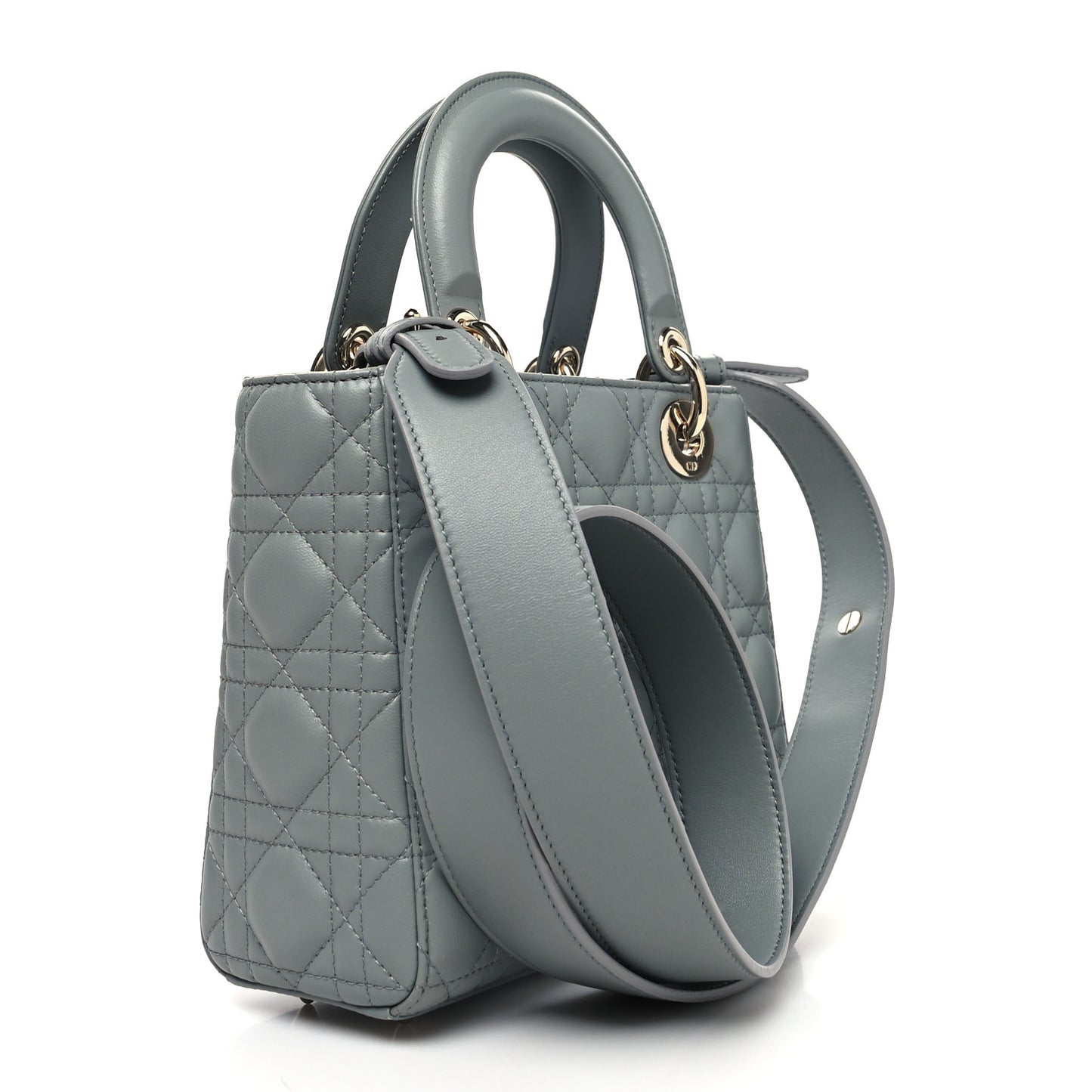 Lambskin Cannage Small My ABCDior Lady Dior Grey