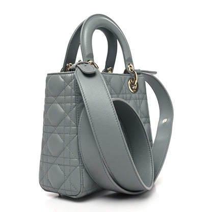 Christian Dior Lambskin Cannage Small My ABCDior Lady Dior Grey 2 of 9