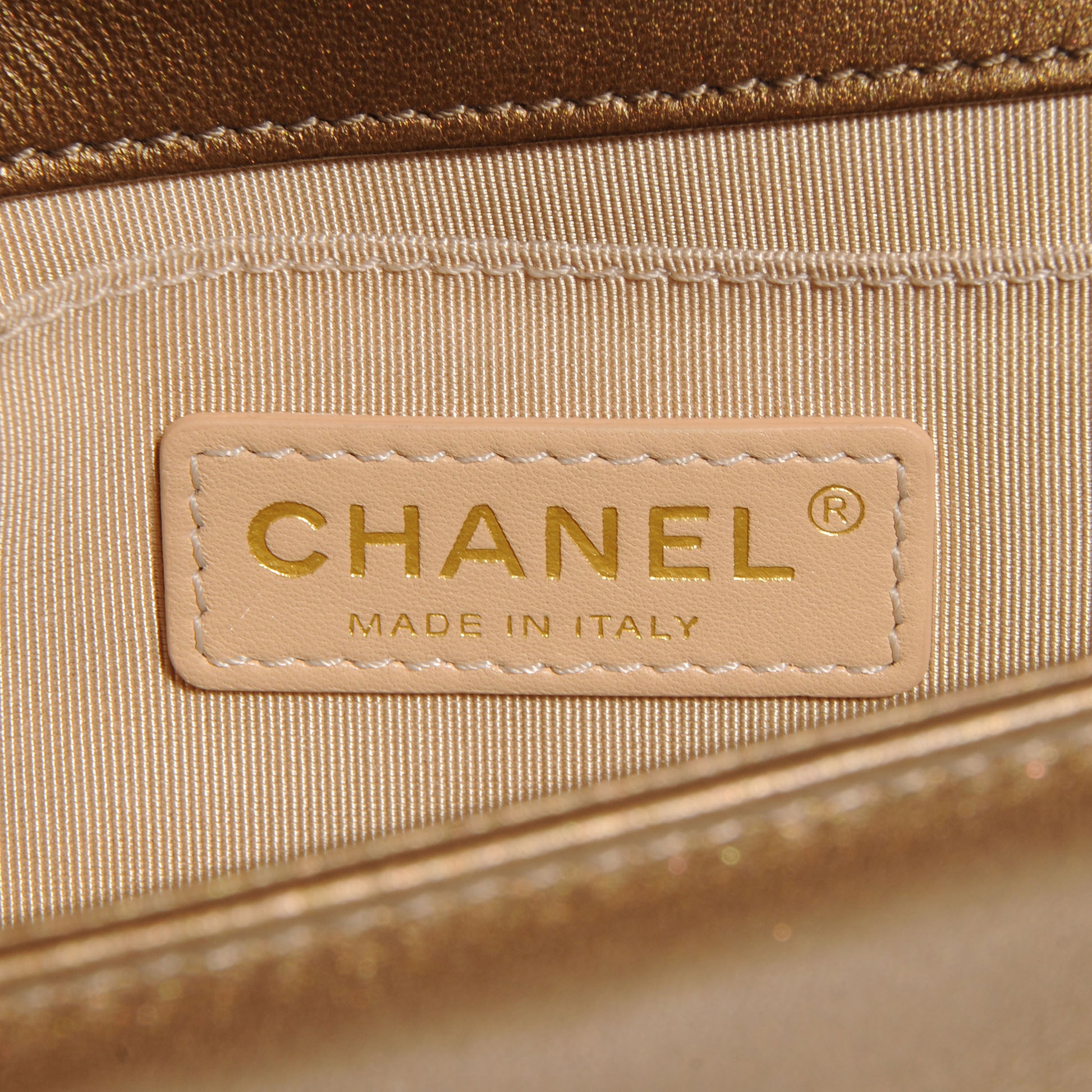 Chanel Lambskin Quilted Medium Boy Flap Dark Gold 6 of 8