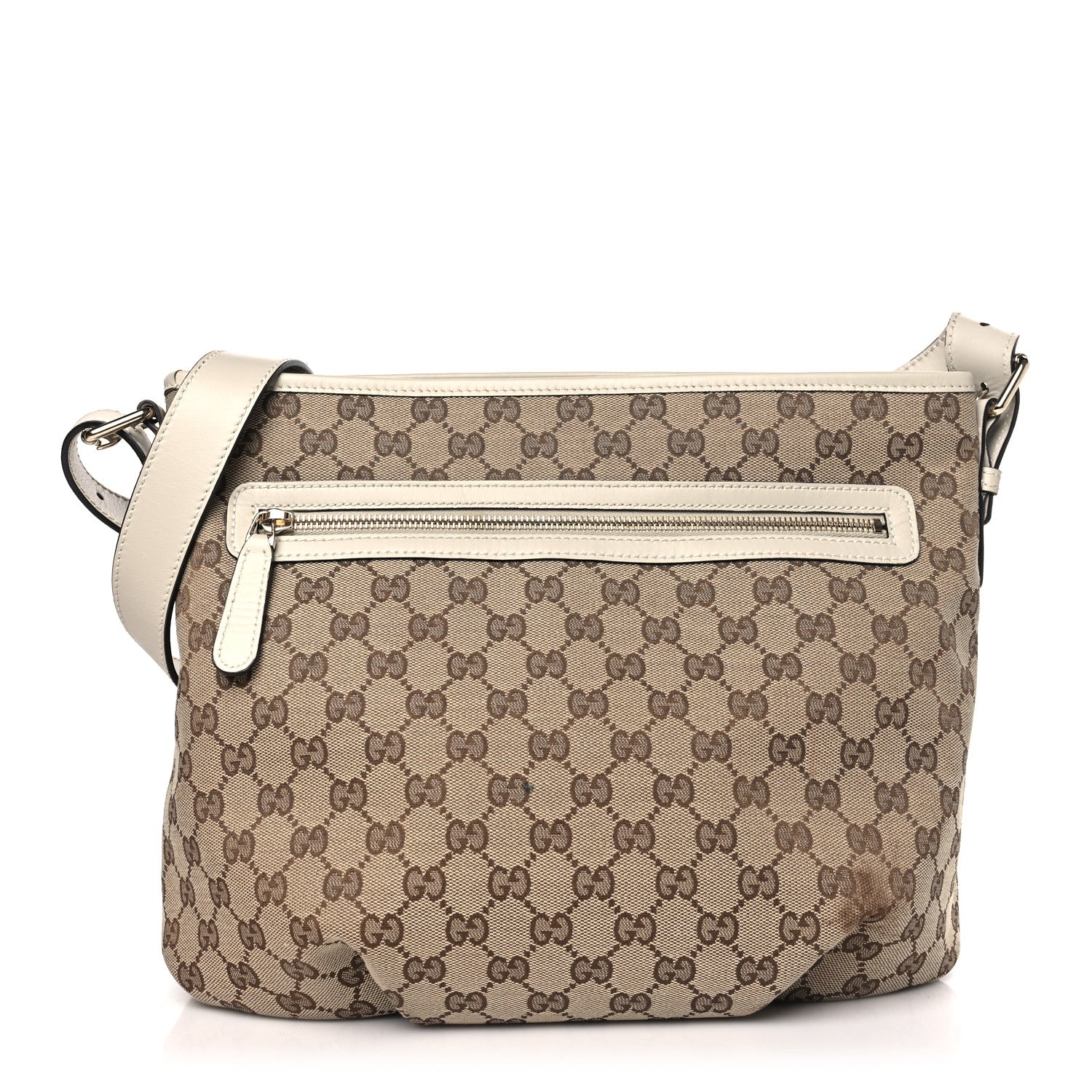 Gucci Monogram Messenger Bag Off White 1 of 14