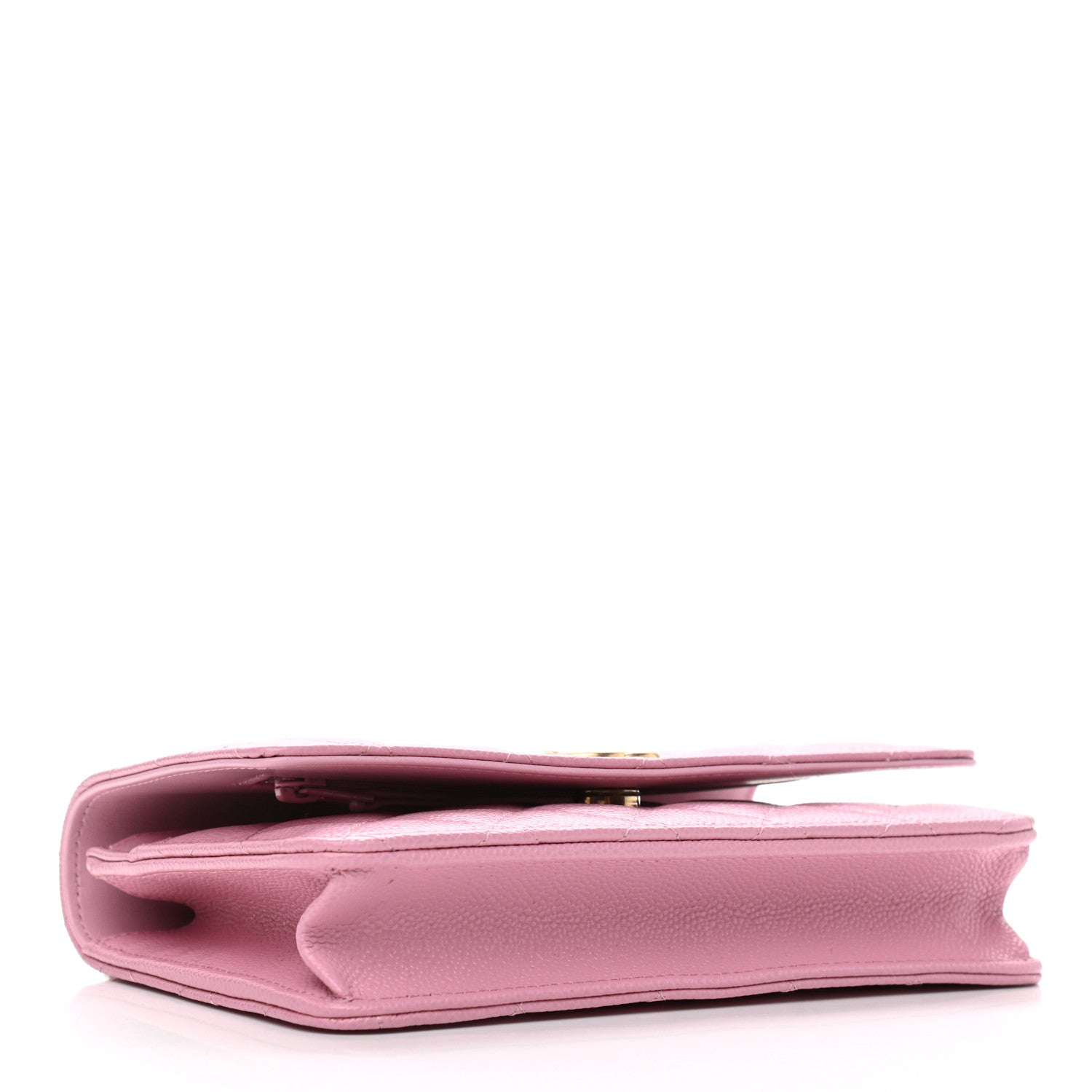 Chanel Shiny Caviar Quilted Pick Me Up Wallet On Chain WOC Pink 4 of 13