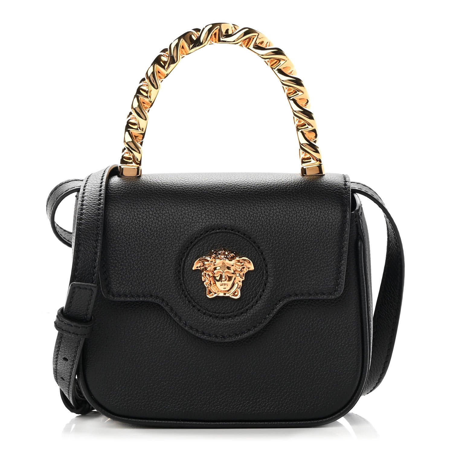 Versace Grained Calfskin Mini La Medusa Bag Black 1 of 11