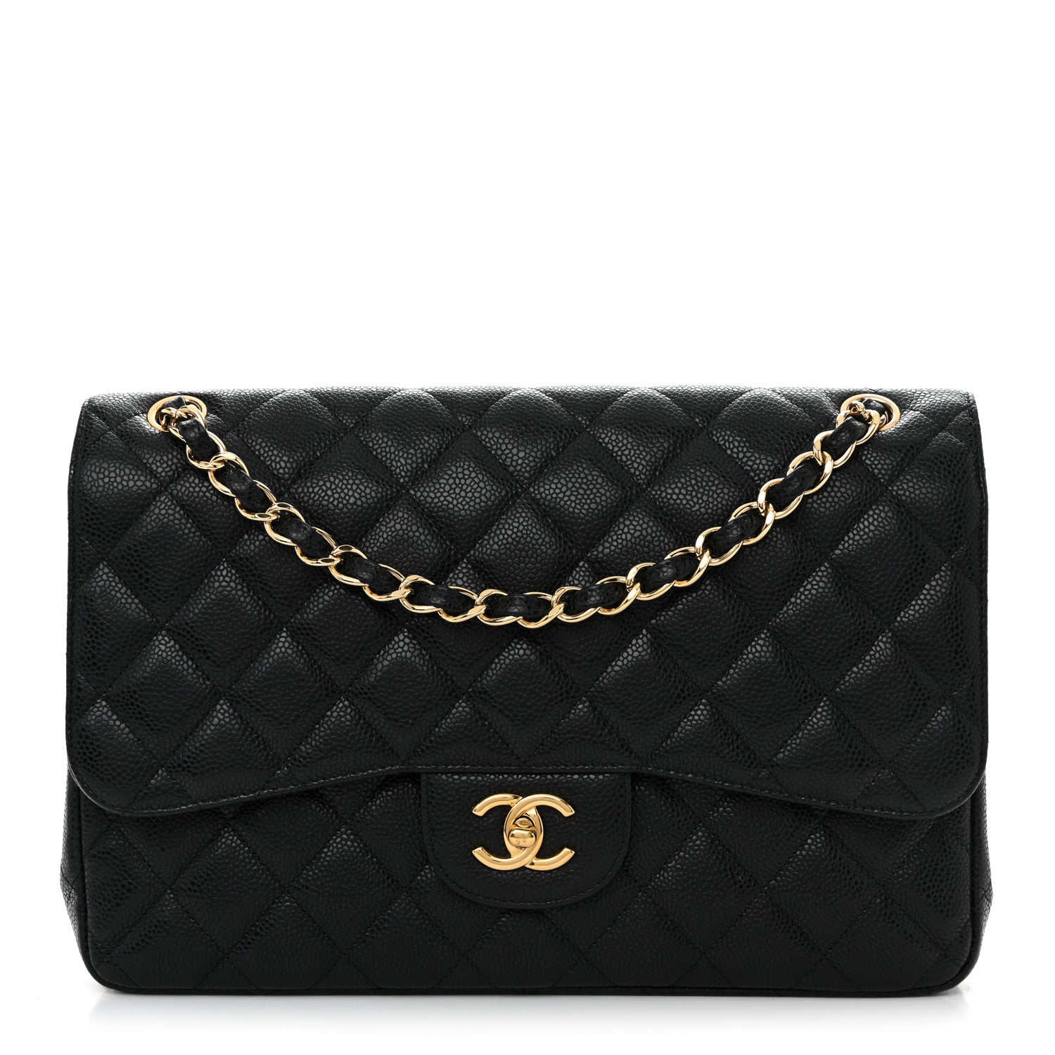 Chanel Caviar Quilted Jumbo Double Flap Black 1 of 11