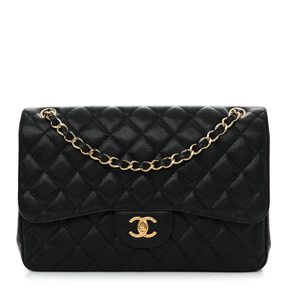 Chanel Caviar Quilted Jumbo Double Flap Black 1 of 11